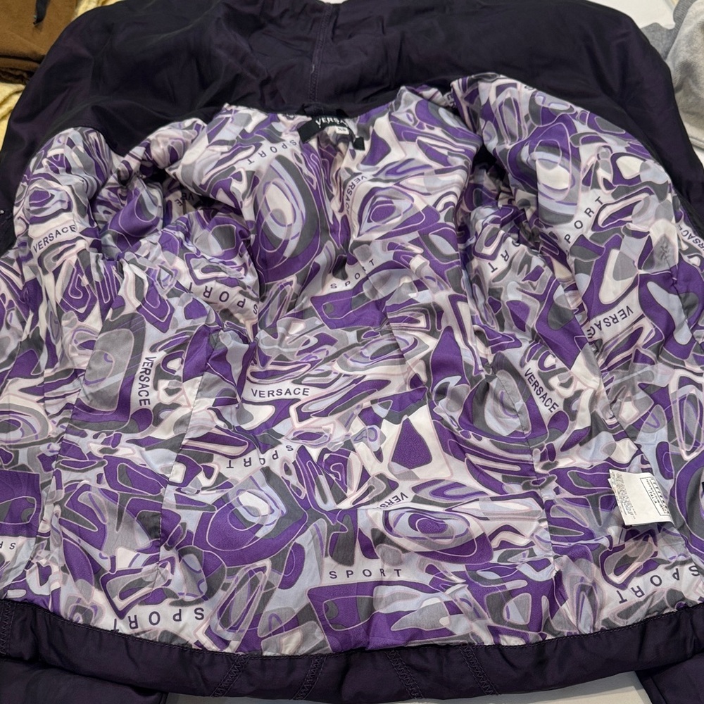 Authentic Versace Purple Puffer Jacket - image 8